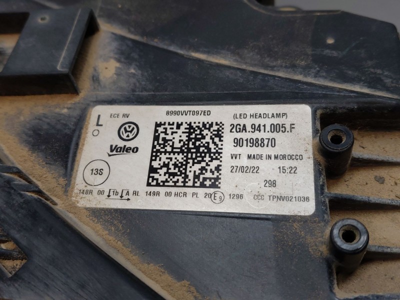 Recambio de faro izquierdo para volkswagen t-roc r-line referencia OEM IAM 2GA941005F  