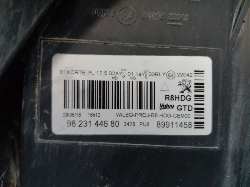 Recambio de faro izquierdo para peugeot 508 active referencia OEM IAM   