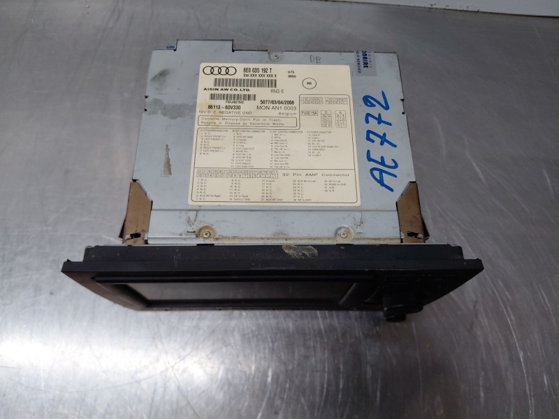 Recambio de sistema audio / radio cd para audi a4 b7 (8ec) 2.0 tfsi quattro referencia OEM IAM 8E0035192T  