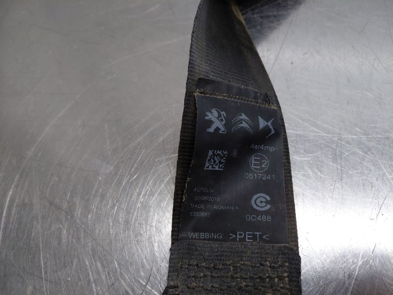 Recambio de cinturon seguridad trasero derecho para peugeot 508 active referencia OEM IAM 98135302XX  