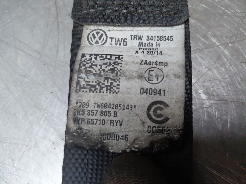 Recambio de cinturon seguridad delantero izquierdo para volkswagen caddy ka/kb (2c) monospace referencia OEM IAM   