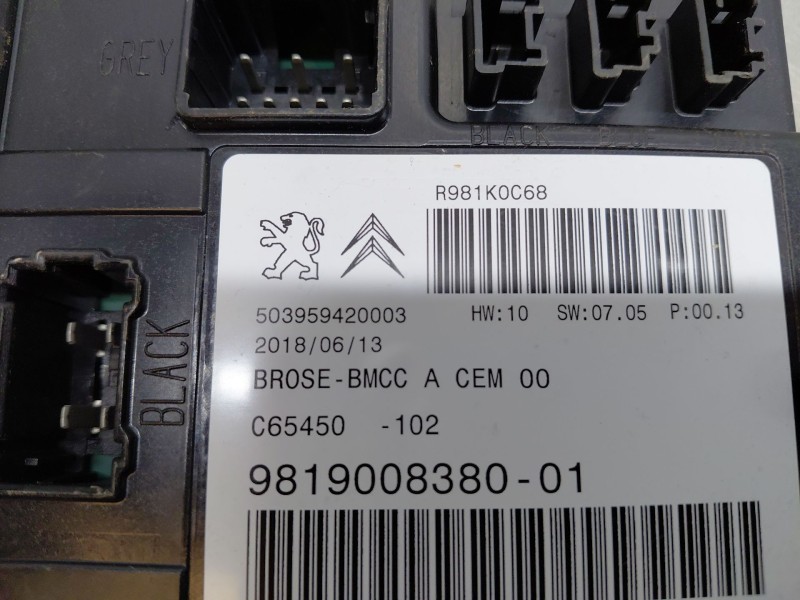 Recambio de modulo electronico para peugeot 508 active referencia OEM IAM 9819008380  