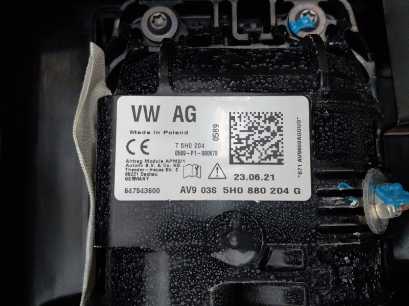 Recambio de kit airbag para volkswagen golf viii lim. (cd1) bluemotion referencia OEM IAM   