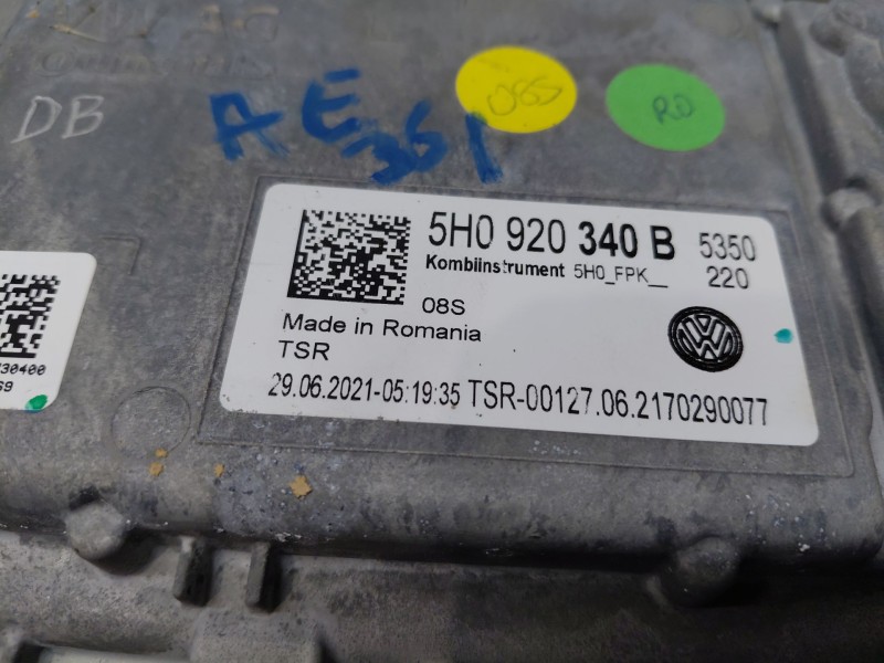 Recambio de cuadro instrumentos para volkswagen golf viii lim. (cd1) bluemotion referencia OEM IAM 5H0920340B  
