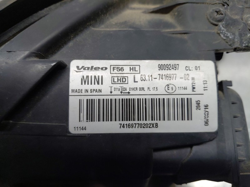 Recambio de faro izquierdo para bmw mini (f56) d referencia OEM IAM   