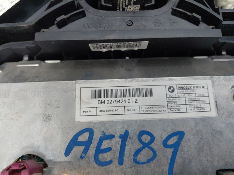 Recambio de pantalla multifuncion para bmw mini (f56) d referencia OEM IAM   