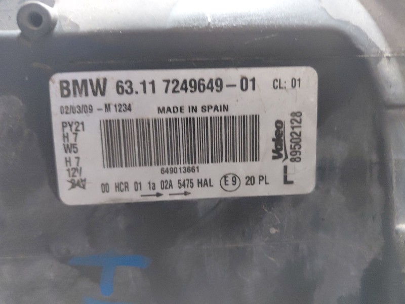 Recambio de faro izquierdo para bmw 1 (e87) 118 d referencia OEM IAM 63117249649  