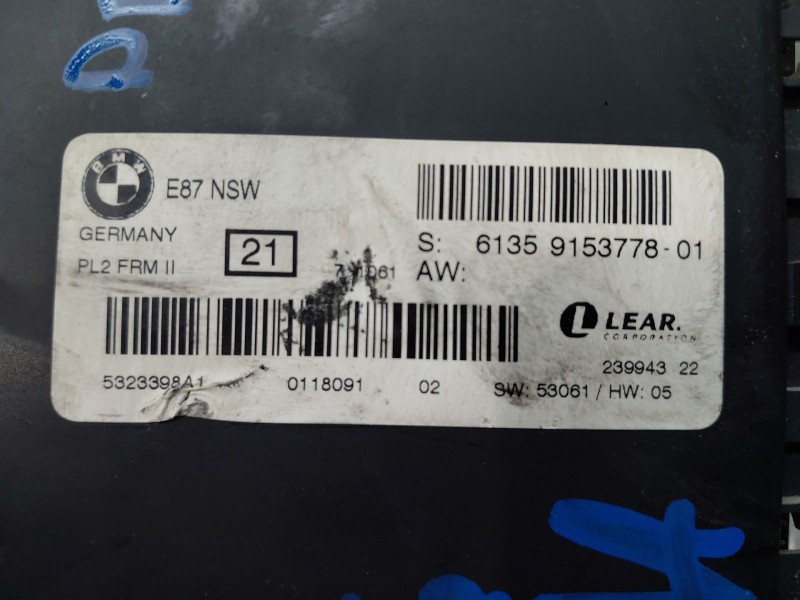 Recambio de modulo confort para bmw 1 (e87) 118 d referencia OEM IAM 61359153778  