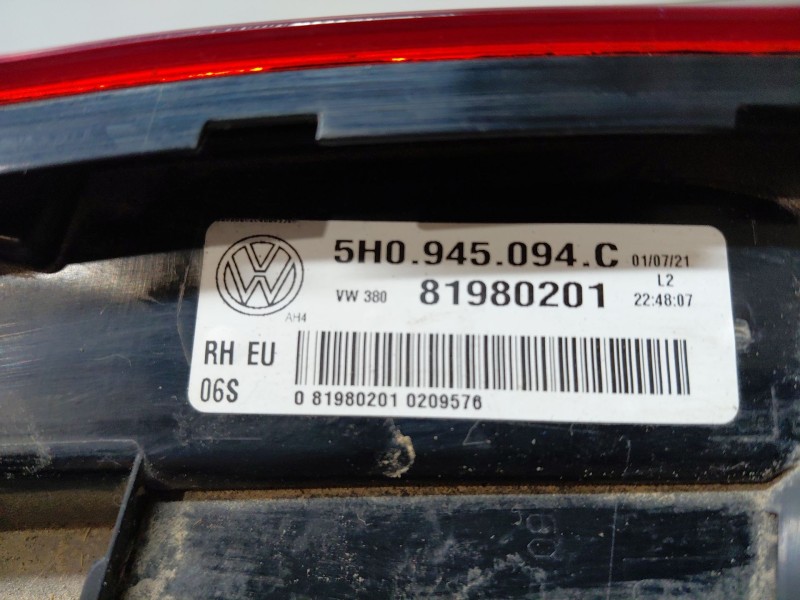 Recambio de piloto trasero derecho interior para volkswagen golf viii lim. (cd1) bluemotion referencia OEM IAM   