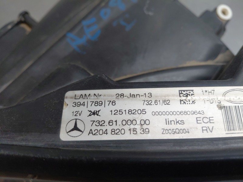 Recambio de faro izquierdo para mercedes-benz clase glk (w204) glk 4matic referencia OEM IAM   
