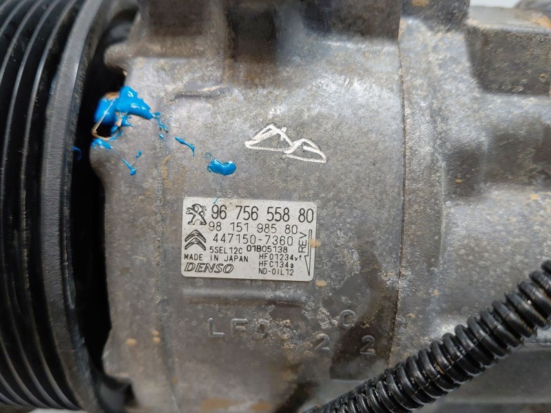 Recambio de compresor aire acondicionado para peugeot 5008 allure referencia OEM IAM 1617294480 9675655880 
