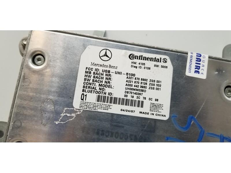 Recambio de modulo electronico para mercedes clase s (w221) berlina 420 / 450 cdi (221.028) referencia OEM IAM A2218708992  