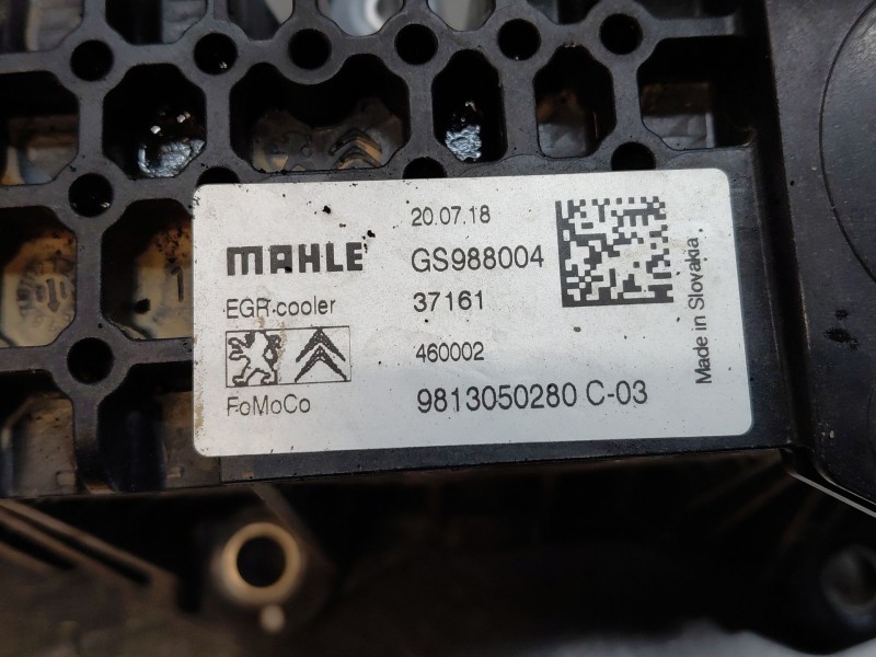 Recambio de enfriador egr para peugeot 2008 (p2) bluehdi referencia OEM IAM 9813050280  