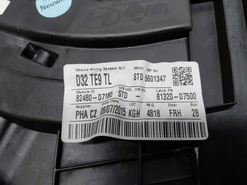 Recambio de elevalunas delantero derecho para hyundai tucson (tl, tle) 1.7 crdi referencia OEM IAM 82460D7000 82480D7180 
