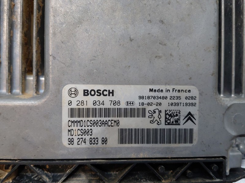Recambio de centralita motor uce para peugeot 5008 allure referencia OEM IAM 9827483380 0281034708 