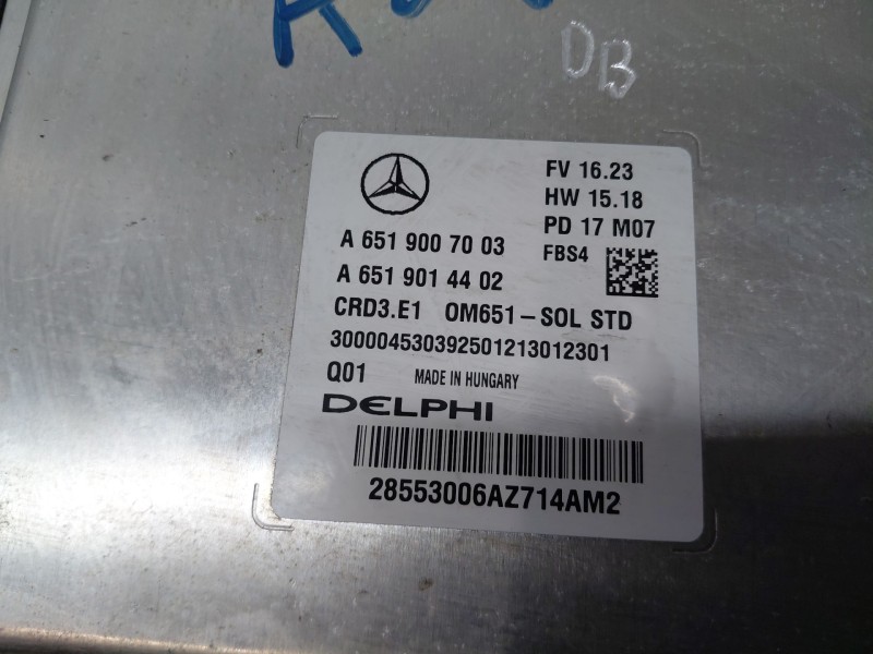 Recambio de centralita motor uce para mercedes-benz clase a (w176) design referencia OEM IAM A6519007003  