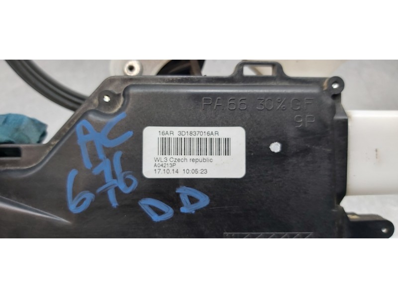 Recambio de cerradura puerta delantera derecha para volkswagen caddy ka/kb (2c) kasten bluemotion referencia OEM IAM 3D1837016AE