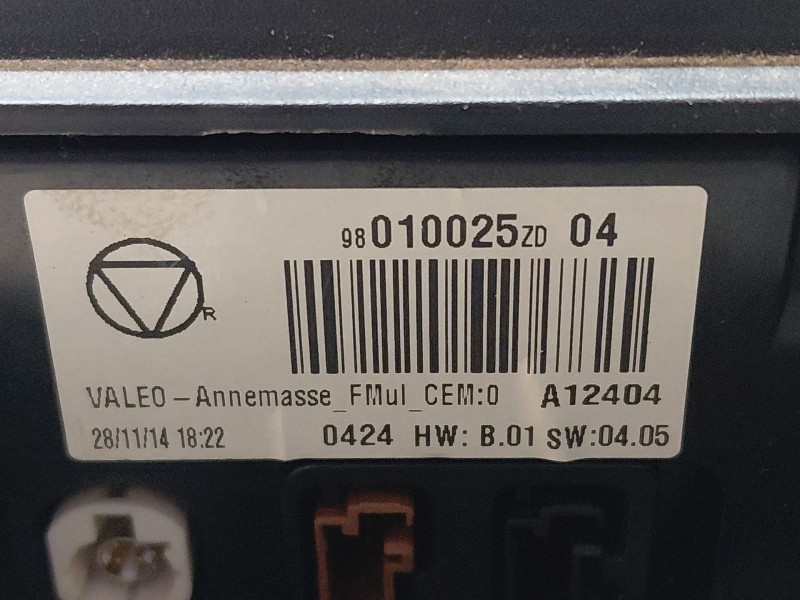 Recambio de pantalla multifuncion para citroën c4 cactus 1.2 vti 82 referencia OEM IAM 98010025ZD  