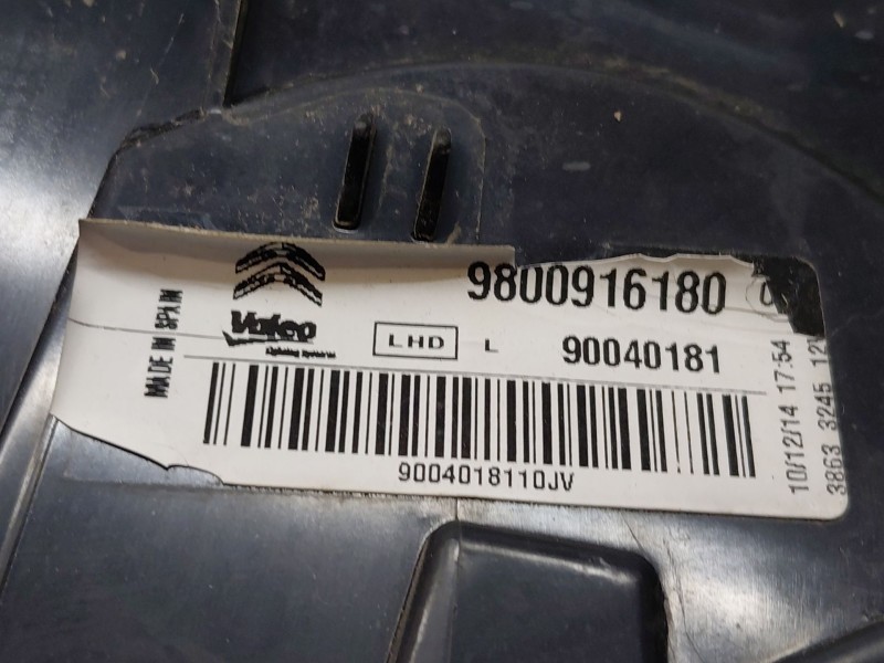 Recambio de piloto trasero izquierdo para citroën c4 cactus 1.2 vti 82 referencia OEM IAM 9800916180  