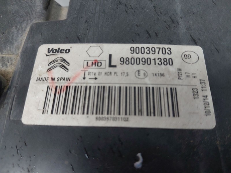 Recambio de faro izquierdo para citroën c4 cactus 1.2 vti 82 referencia OEM IAM 9800901380  