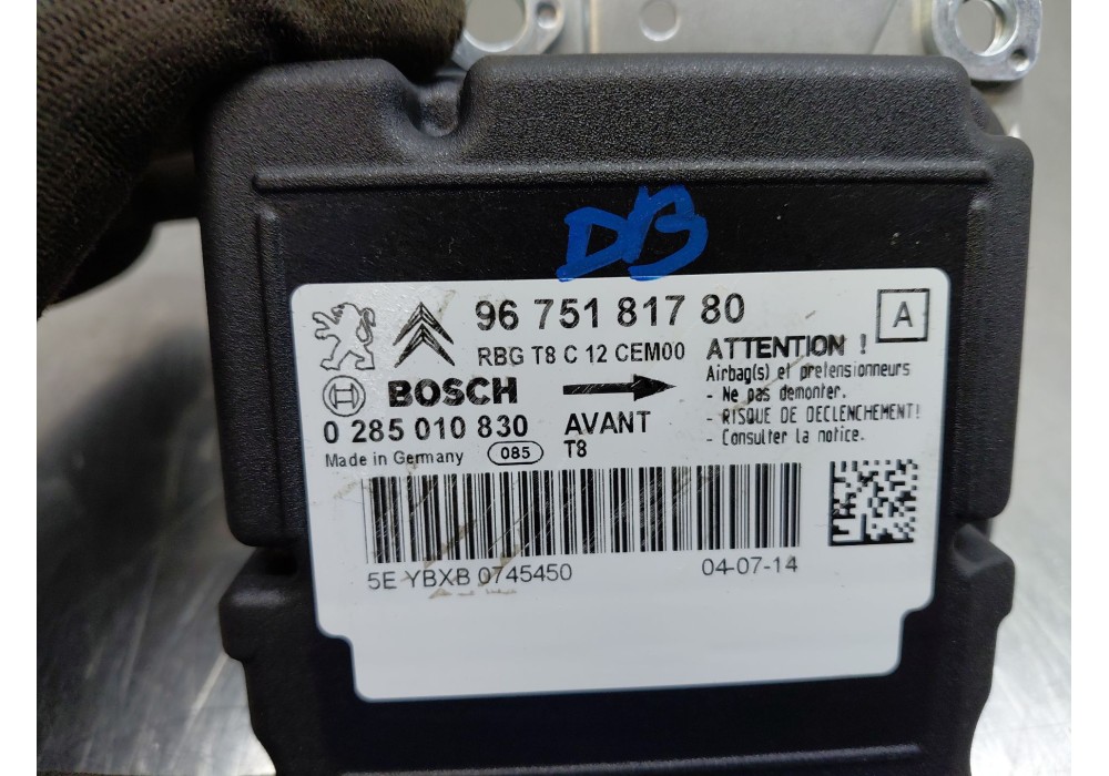 Recambio de centralita airbag para peugeot 5008 (0u_, 0e_) 2.0 hdi 150 / bluehdi 150 referencia OEM IAM 9675181780  