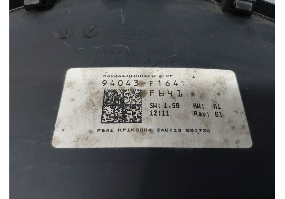 Recambio de cuadro instrumentos para kia sportage drive referencia OEM IAM 94043F1641  