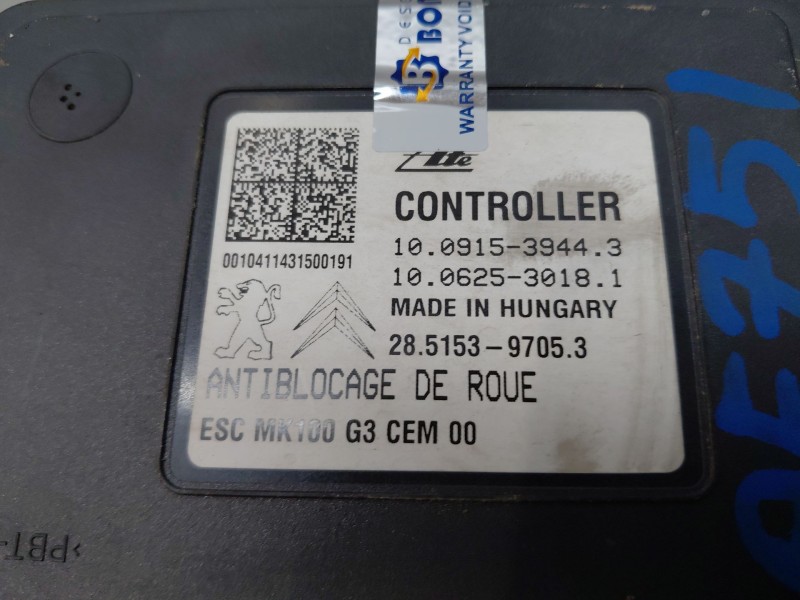 Recambio de abs para citroën c4 cactus 1.2 vti 82 referencia OEM IAM 1612542280 9813805280 
