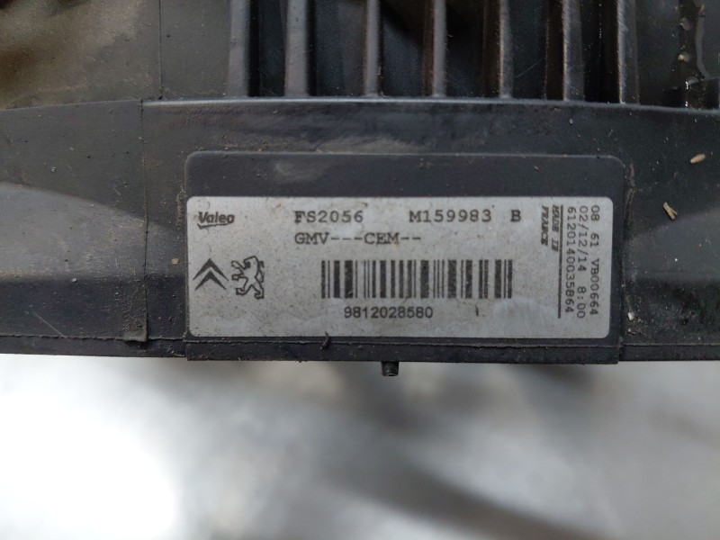 Recambio de electroventilador para citroën c4 cactus 1.2 vti 82 referencia OEM IAM 9812028580  