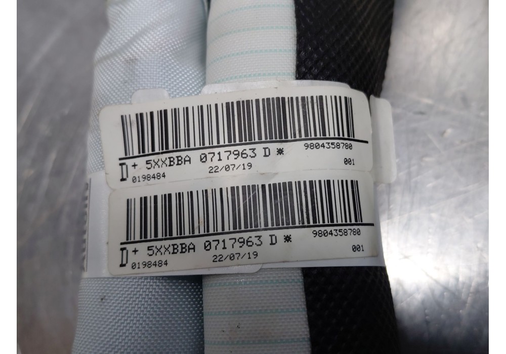 Recambio de airbag cortina delantero derecho para citroën c4 cactus shine referencia OEM IAM 9804358780  