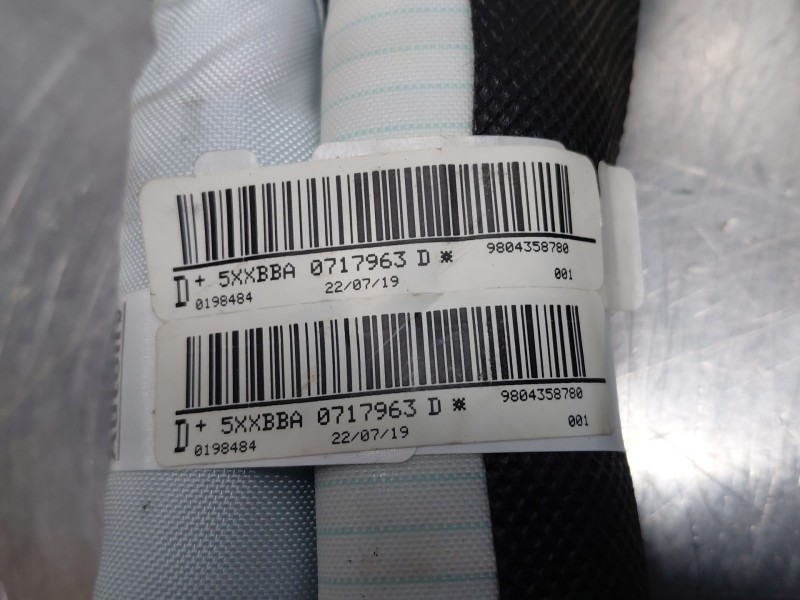 Recambio de airbag cortina delantero derecho para citroën c4 cactus shine referencia OEM IAM 9804358780  