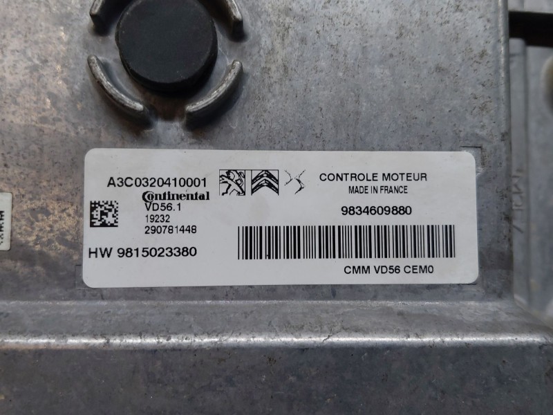 Recambio de centralita motor uce para citroën c4 cactus shine referencia OEM IAM 9815023380  