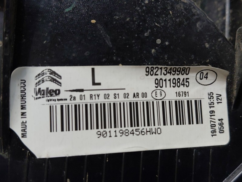 Recambio de piloto trasero izquierdo para citroën c4 cactus shine referencia OEM IAM 9821349980  
