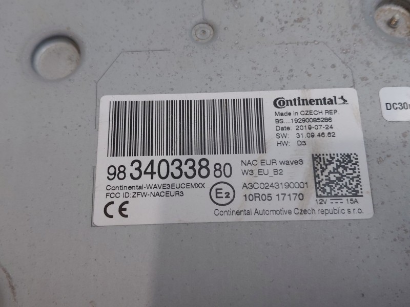 Recambio de sistema audio / radio cd para citroën c4 cactus shine referencia OEM IAM 1647912680 9834033880 