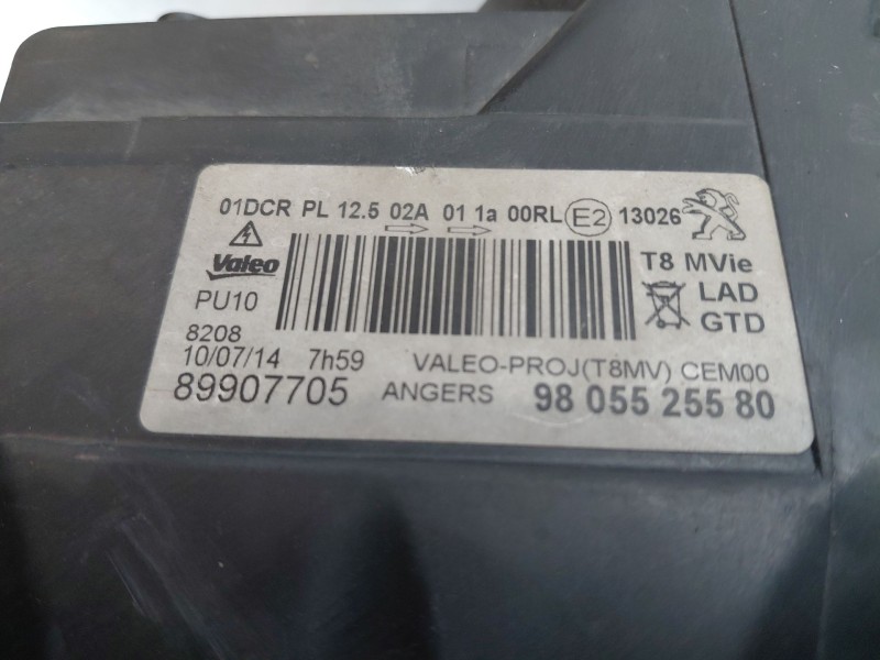 Recambio de faro izquierdo para peugeot 5008 (0u_, 0e_) 2.0 hdi 150 / bluehdi 150 referencia OEM IAM 9805525580  