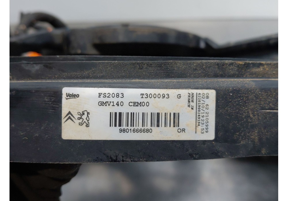 Recambio de electroventilador para peugeot 2008 i (cu_) 1.2 thp 110 / puretech 110 referencia OEM IAM   