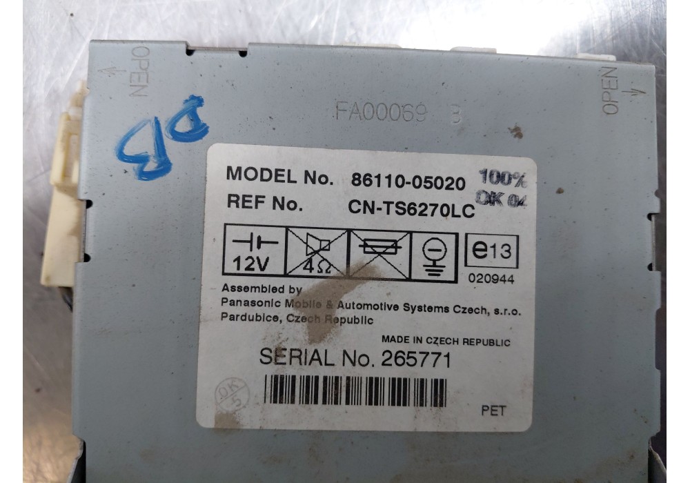 Recambio de pantalla multifuncion para toyota avensis (_t25_) 2.0 d-4d (cdt250_) referencia OEM IAM   