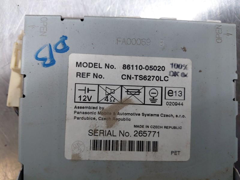 Recambio de pantalla multifuncion para toyota avensis (_t25_) 2.0 d-4d (cdt250_) referencia OEM IAM   
