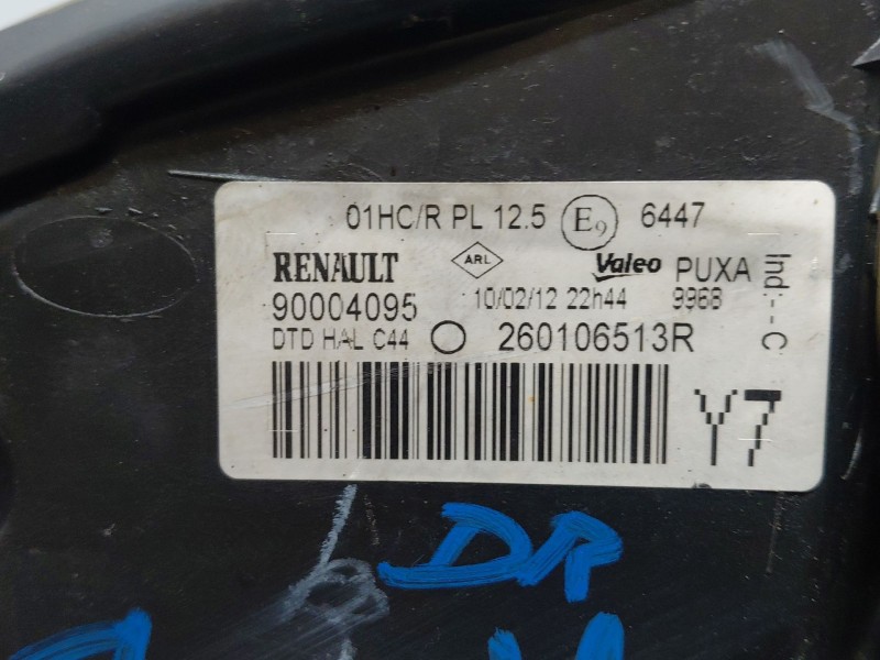 Recambio de faro derecho para renault twingo emotion referencia OEM IAM 260104611R  