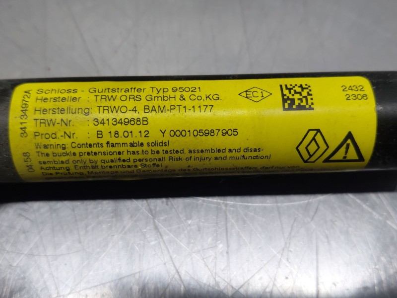 Recambio de pretensor airbag izquierdo para renault twingo emotion referencia OEM IAM 878976842R  