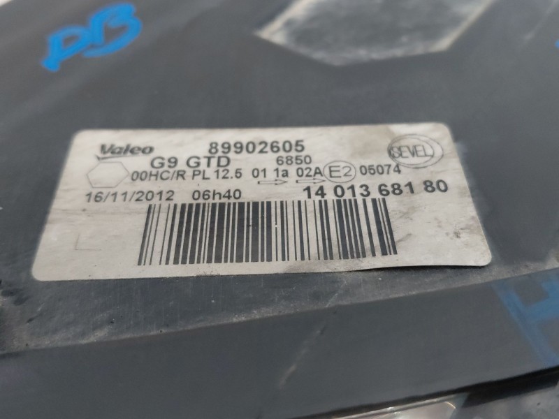 Recambio de faro izquierdo para citroën jumpy ii caja/chasis 2.0 hdi 125 referencia OEM IAM 1401368180  