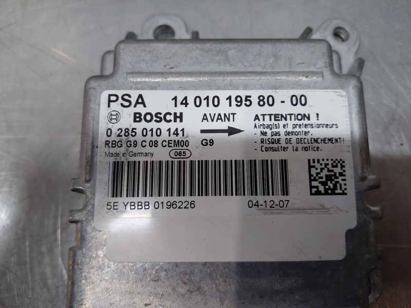 Recambio de centralita airbag para fiat scudo autobús (270_, 272_) 2.0 d multijet referencia OEM IAM 1401019580  