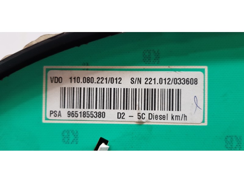 Recambio de cuadro instrumentos para peugeot 407 sw premium referencia OEM IAM 9651855380  