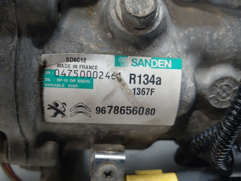 Recambio de compresor aire acondicionado para citroën c3 picasso attract referencia OEM IAM 9678656080  