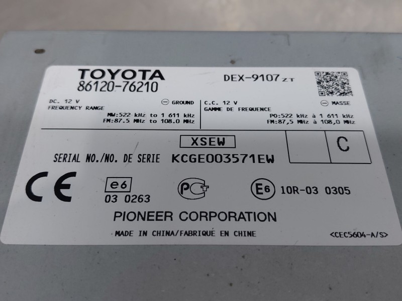 Recambio de sistema audio / radio cd para lexus ct (zwa10_) 200h (zwa10_) referencia OEM IAM 8612076210  