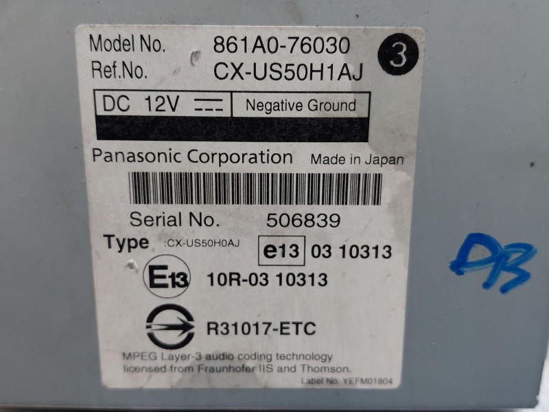 Recambio de modulo electronico para lexus ct (zwa10_) 200h (zwa10_) referencia OEM IAM 861A076030  