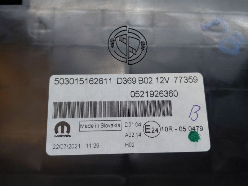 Recambio de cuadro instrumentos para fiat doblo cargo (263_) 1.3 d multijet (263wxu1a) referencia OEM IAM   