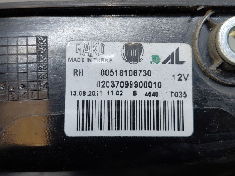 Recambio de piloto trasero derecho para fiat doblo cargo (263_) 1.3 d multijet (263wxu1a) referencia OEM IAM   
