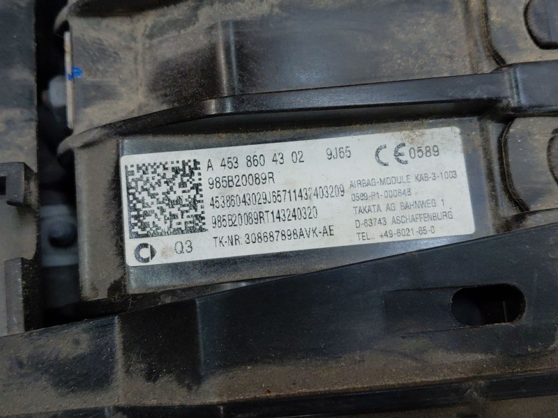 Recambio de kit airbag para smart forfour hatchback (453) 1.0 (453.042, 453.043) referencia OEM IAM   