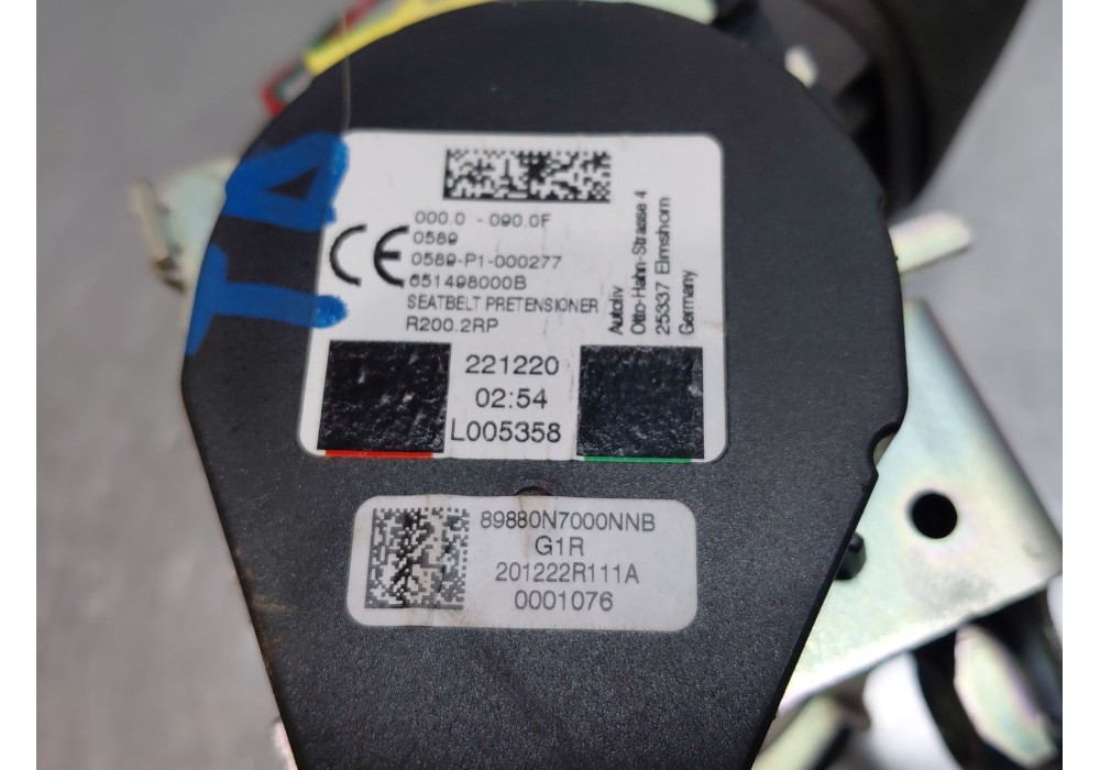 Recambio de cinturon seguridad trasero derecho para hyundai tucson hybrid referencia OEM IAM   