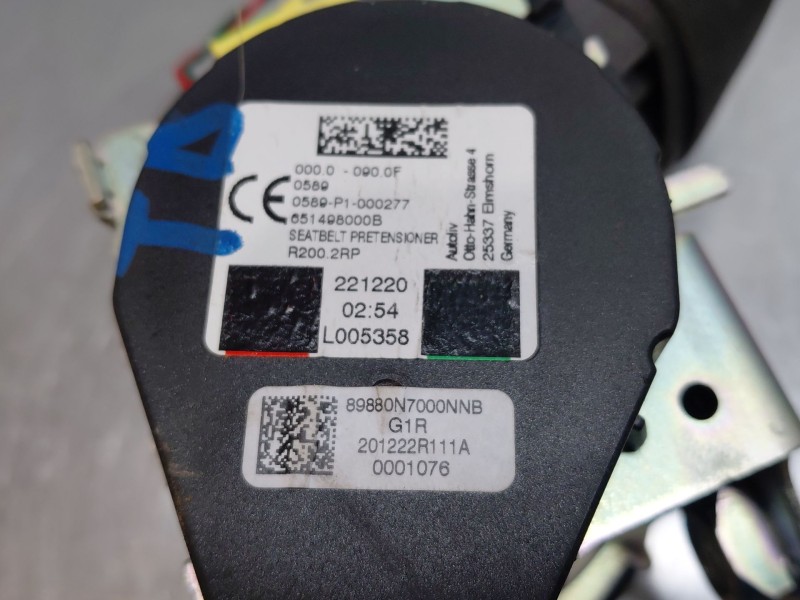 Recambio de cinturon seguridad trasero derecho para hyundai tucson hybrid referencia OEM IAM   